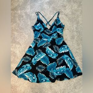 Forever 21 Teal Leaf Dress